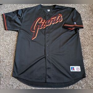 Russell Athletic MLB San Francisco Giants Black Stitched Jersey Men's 3XL